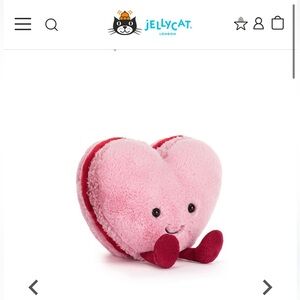 NWT JellyCat Amuseables Valentines Colette Heart Macaroon